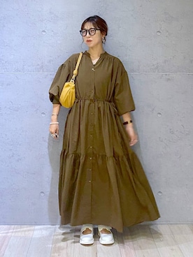 「アイテム（ワンピース/ドレス）」を使った、miwataraさん（レディース・156cm・30代）の夏コーディネート