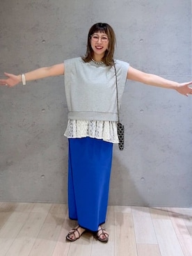 「アイテム（アクセサリー）」を使った、miwataraさん（レディース・156cm・30代）の夏コーディネート