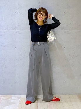 「アイテム（アクセサリー）」を使った、miwataraさん（レディース・156cm・30代）の秋コーディネート