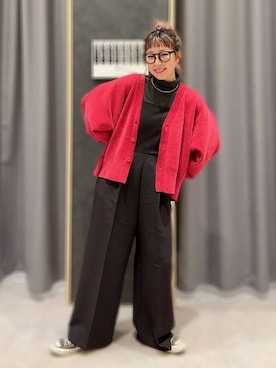 「アイテム（サロペット/オーバーオール）」を使った、miwataraさん（レディース・156cm・30代）の冬コーディネート