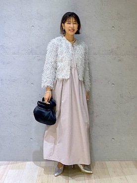 「アイテム（ワンピース/ドレス）」を使った、miwataraさん（レディース・156cm・30代）の秋コーディネート
