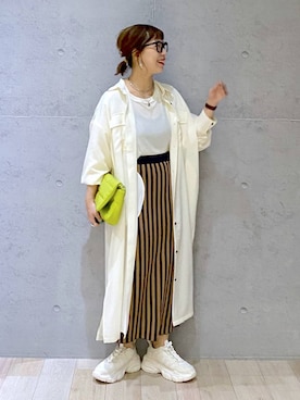 「アイテム（ワンピース/ドレス）」を使った、miwataraさん（レディース・156cm・30代）の春コーディネート