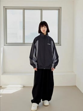 「アイテム（ナイロンジャケット）」を使った、MARUKAWA【Official】さん（レディース・159cm）の秋コーディネート