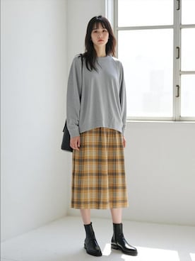 「DISCUS（ディスカス）のアイテム」を使った、MARUKAWA【Official】さん（レディース・164cm）の冬コーディネート