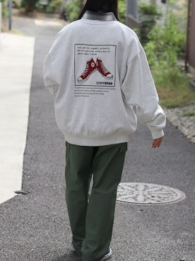 「CONVERSE（コンバース）のアイテム（スウェット）」を使った、MARUKAWA【Official】さん（レディース・159cm）の秋コーディネート