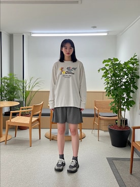 「アイテム（Tシャツ/カットソー）」を使った、MARUKAWA【Official】さん（レディース・162cm）の秋コーディネート