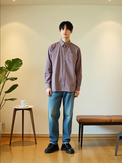 セール】2025AW USAコットン ネル 起毛 無地 ボダンダウンシャツ