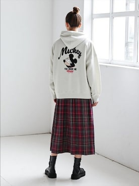 「アイテム（パーカー）」を使った、MARUKAWA【Official】さん（レディース・161cm）の冬コーディネート