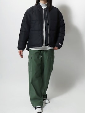 「Champion（チャンピオン）のアイテム（ジャケット/アウター）」を使った、MARUKAWA【Official】さん（レディース・158cm）の秋コーディネート