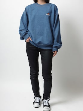 「CONVERSE（コンバース）のアイテム（スウェット）」を使った、MARUKAWA【Official】さん（レディース・158cm）の春コーディネート