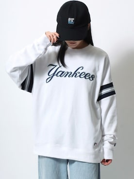 「MLB（メジャーリーグベースボール）のアイテム（スウェット）」を使った、MARUKAWA【Official】さん（レディース・163cm）の冬コーディネート