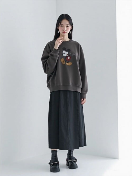 セール】2025AW Disney/ディズニー オーバーサイズ 裏起毛 ミッキー