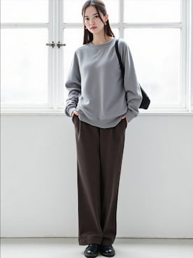 「DISCUS（ディスカス）のアイテム」を使った、MARUKAWA【Official】さん（レディース・162cm）の冬コーディネート