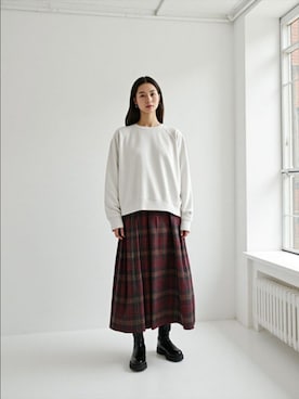 「アイテム（スウェット）」を使った、MARUKAWA【Official】さん（レディース・163cm）の冬コーディネート