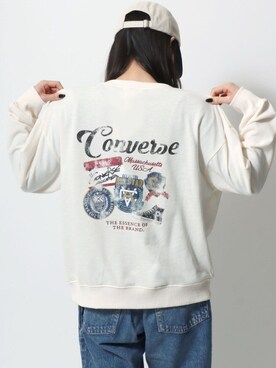 「CONVERSE（コンバース）のアイテム（スウェット）」を使った、MARUKAWA【Official】さん（レディース・158cm）の冬コーディネート