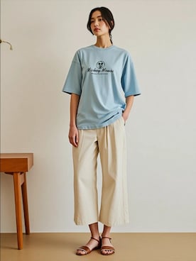 「アイテム（Tシャツ/カットソー）」を使った、MARUKAWA【Official】さん（レディース・165cm）の夏コーディネート