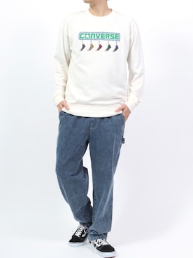 「CONVERSE（コンバース）のアイテム（スウェット）」を使った、MARUKAWA【Official】さん（メンズ・178cm）の春コーディネート