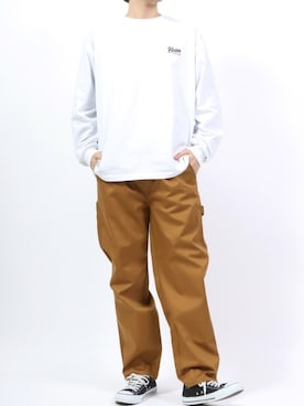 「アイテム（カーゴパンツ、イエロー系）」を使った、MARUKAWA【Official】さん（メンズ・178cm）の春コーディネート