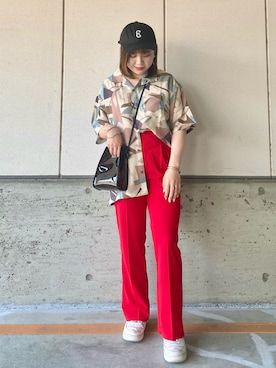 「Right-on（ライトオン）のアイテム（キャップ）」を使った、shellyさん（レディース・154cm）の春コーディネート