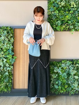 「SOMETHING（サムシング）の【SOMETHING/サムシング】デニムマーメイドスカート（デニムスカート）」を使った、shellyさん（レディース・154cm）の春コーディネート