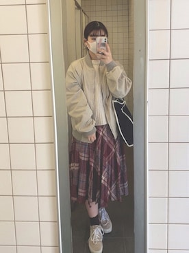 「VANS（バンズ）の＜VANS（バンズ）＞スエード OLD SKOOL オールドスクール スニーカー ◆（スニーカー）」を使った、yさん（レディース・159cm）の秋コーディネート