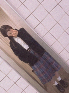 「古着好きな人と繋がりたい」｜「アイテム（ブルゾン）」を使った、yさん（レディース・159cm）の春コーディネート