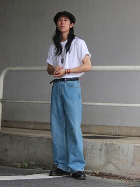 キャスケットを使った ハイウエスト のメンズ人気ファッションコーディネート Wear