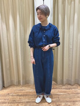 「Samansa Mos2（サマンサ モスモス）のアイテム（ピアス（両耳用））」を使った、Akiさん（レディース・160cm）の春コーディネート