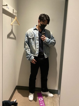 「BALENCIAGA」｜「アイテム（デニムジャケット）」を使った、8Tさん（メンズ・175cm）の春コーディネート
