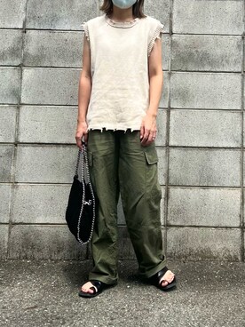 「shopnikoniko（ショップニコニコ）の2wayチェーンショルダーバッグ（ショルダーバッグ）」を使った、M。さん（レディース・149cm）の夏コーディネート