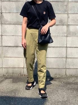 「Maison Kitsune（メゾンキツネ）のアイテム」を使った、M。さん（レディース・149cm）の秋コーディネート