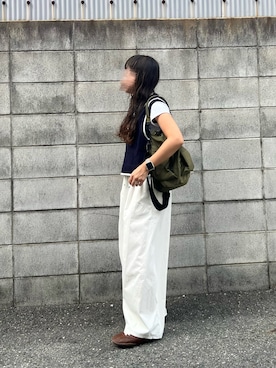 「アイテム（ベスト）」を使った、M。さん（レディース・149cm）の秋コーディネート