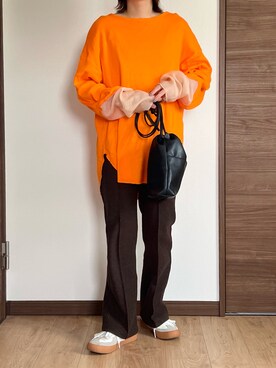 「NEUNA（ヌナ）のアイテム（スラックス）」を使った、M。さん（レディース・149cm）の春コーディネート