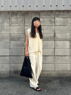 「アイテム（ベスト）」を使った、M。さん（レディース・149cm）の夏コーディネート