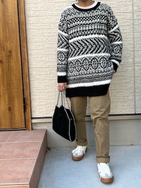 「shopnikoniko（ショップニコニコ）の2wayチェーンショルダーバッグ（ショルダーバッグ）」を使った、M。さん（レディース・149cm）の冬コーディネート
