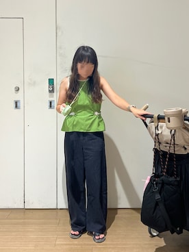 「アイテム（タンクトップ）」を使った、M。さん（レディース・149cm）の夏コーディネート