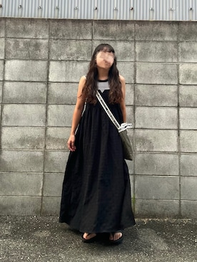 「アイテム（ショルダーバッグ）」を使った、M。さん（レディース・149cm）の夏コーディネート