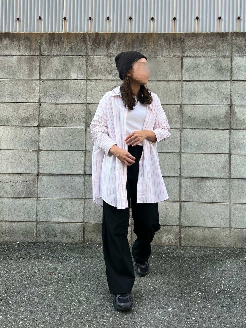 マルチストライプ2WAYスリーブシャツ/187339を使った人気ファッション