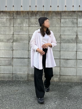 「アイテム（ニットキャップ/ビーニー）」を使った、M。さん（レディース・149cm）の秋コーディネート