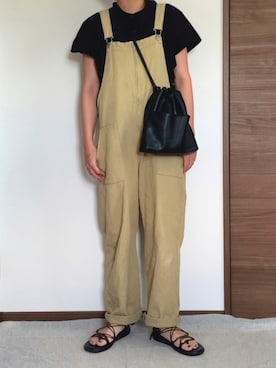 「rectangle（レクタングル）のアイテム（オールインワン・サロペット）」を使った、M。さん（レディース・149cm）の夏コーディネート