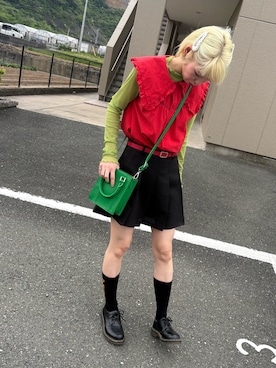「MOUSSY（マウジー）のアイテム（トップス）」を使った、きんぴらさん（レディース・155cm）の春コーディネート