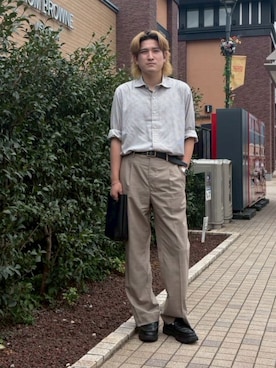 「Hender Scheme（エンダースキーマ）のアイテム（ハンドバッグ）」を使った、　けいすけさん（メンズ・171cm）の秋コーディネート