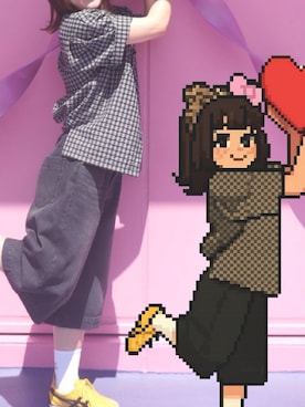 「Onitsuka Tiger（オニツカタイガー）のアイテム」を使った、aoiさん（レディース・156cm）の夏コーディネート