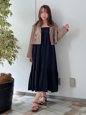 「earth music&ecology（アースミュージックアンドエコロジー）のアイテム（ジャケット/アウター）」を使った、Ruiさん（レディース・153cm）の秋コーディネート