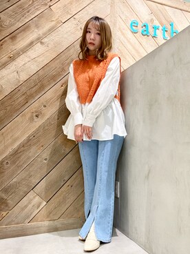 「earthstaff」｜Ruiさん（レディース・153cm）の春コーディネート