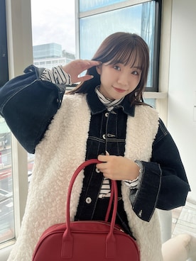 「earth music&ecology（アースミュージックアンドエコロジー）のアイテム（ジャケット/アウター）」を使った、Ruiさん（レディース・153cm）の秋コーディネート