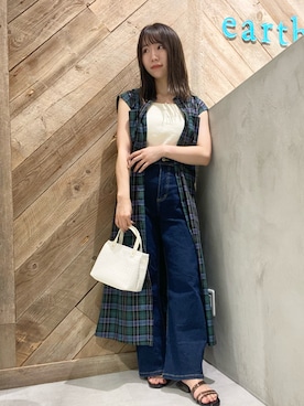 「真夏のアクティブスタイル」｜「アイテム（ワンピース）」を使った、Ruiさん（レディース・153cm）の夏コーディネート