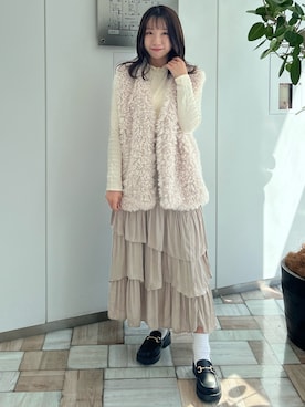 「earth music&ecology（アースミュージックアンドエコロジー）のアイテム（その他アウター）」を使った、Ruiさん（レディース・153cm）の秋コーディネート