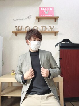 「GLOBAL WORK（グローバルワーク）のアイテム（フォーマルスーツ/小物）」を使った、𝐖𝐨𝐨𝐝𝐲🌙さん（メンズ・168cm）の秋コーディネート