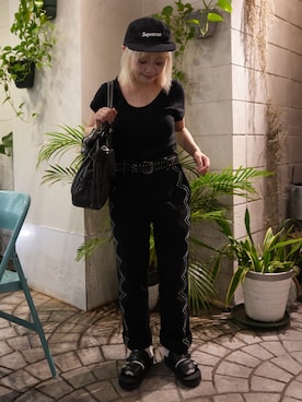 「TOGA(トーガ)のアイテム」を使った、カフェ店長aoiさん(レディース・147cm)の夏コーディネート